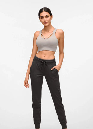 Double Take Tied Joggers with Pockets - MimiStylez