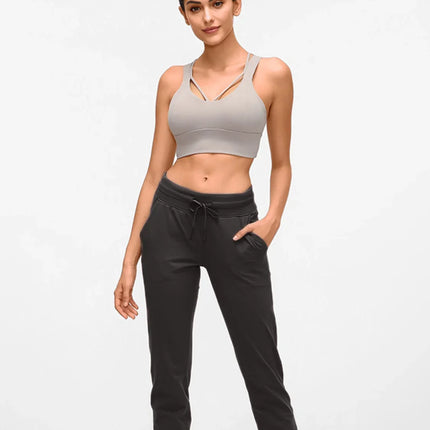 Double Take Tied Joggers with Pockets - MimiStylez