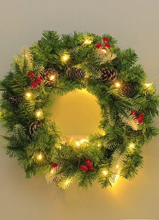 Christmas Pre Lit Wreath Decoration - 30cm, 40cm, 50cm