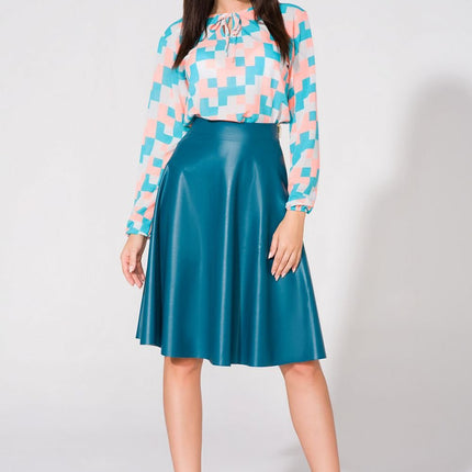 Elegant Blouse with Bow - Tie Neck & Teardrop Detail - MimiStylez