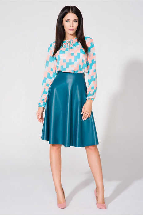 Elegant Blouse with Bow - Tie Neck & Teardrop Detail - MimiStylez