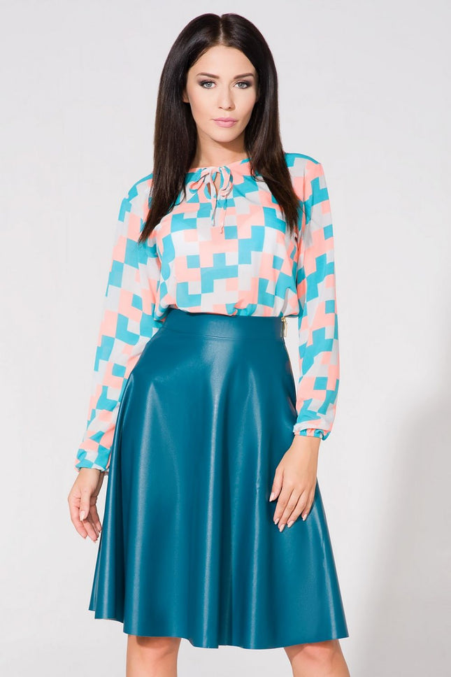 Elegant Blouse with Bow - Tie Neck & Teardrop Detail - MimiStylez