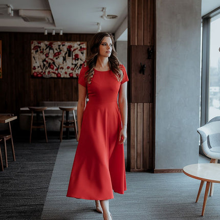 Elegant Long Dress with Flared Bottom & Easy Zipper Closure - MimiStylez