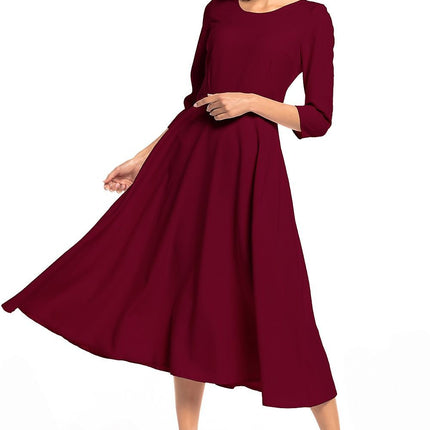Elegant Maxi Dress with Covered Zipper - MimiStylez