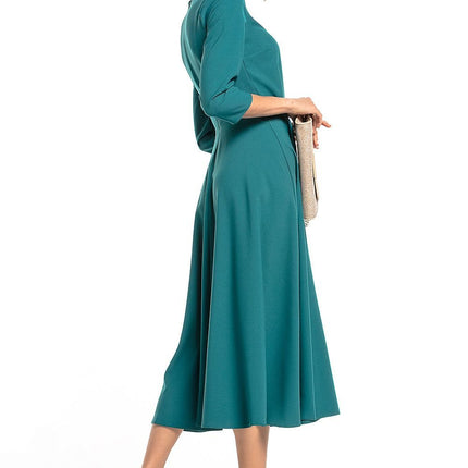 Elegant Maxi Dress with Covered Zipper - MimiStylez
