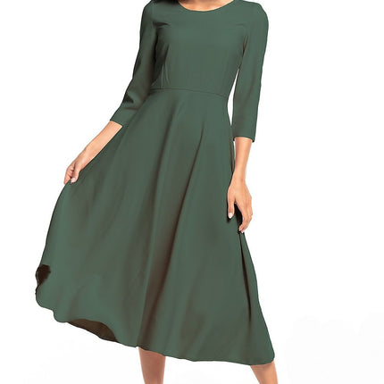 Elegant Maxi Dress with Covered Zipper - MimiStylez