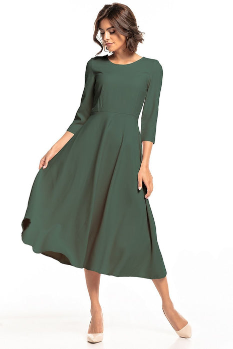 Elegant Maxi Dress with Covered Zipper - MimiStylez