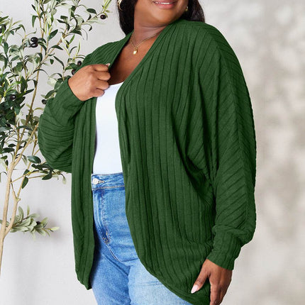 Basic Bae Full Size Ribbed Cocoon Cardigan - MimiStylez