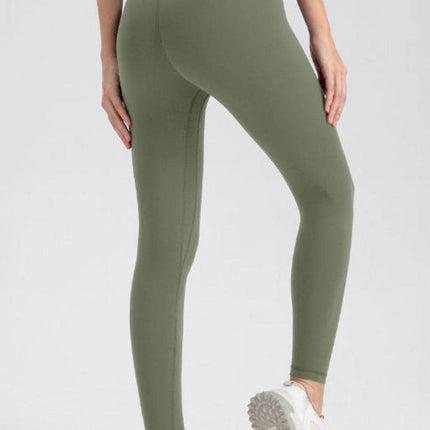 Wide Waistband Slim Fit Active Leggings - MimiStylez