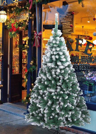 7FT Green Frosted Tip Christmas Tree 870 Branch Tips Unlit