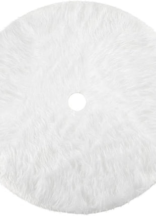 White Christmas Tree Skirt Plush Faux Fur Xmas Tree Carpet Merry Christmas Tree Decorations Ornament New Year Navidad Home Decor