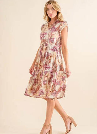 And The Why Boho Printed Tiered Dress - MimiStylez