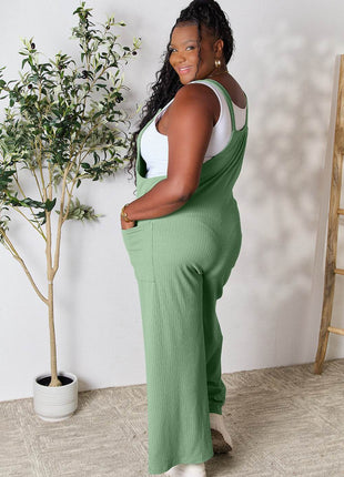 Double Take Full Size Wide Strap Overall with Pockets - MimiStylez