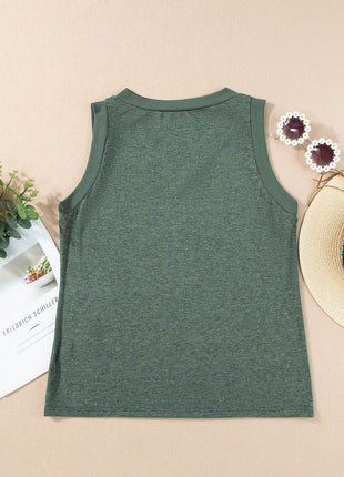 V-Neck Wide Strap Tank - MimiStylez
