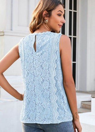 Lace V-Neck Tank - MimiStylez