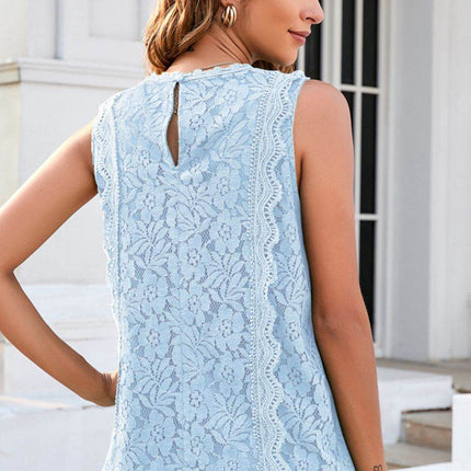 Lace V-Neck Tank - MimiStylez