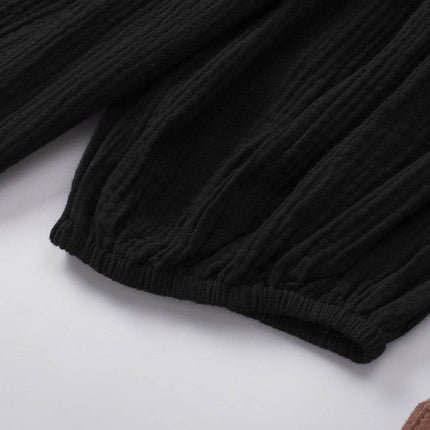 Dropped Shoulder V-Neck Blouse - MimiStylez