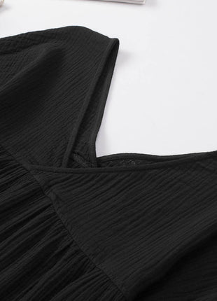 Dropped Shoulder V-Neck Blouse - MimiStylez