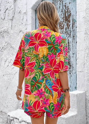 Printed Half Sleeve Top and Shorts Set - MimiStylez