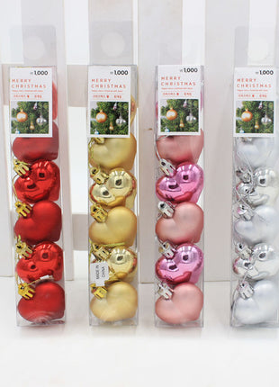 Christmas Decoration Peach Heart Painted Pendant