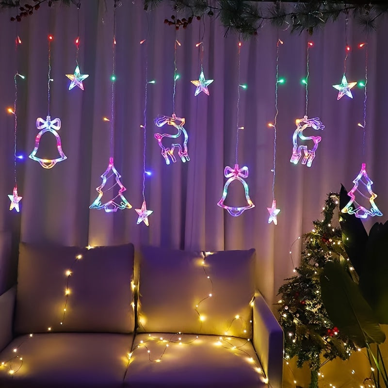 LED String Fairy Lights Decoration Set, 8 Modes Battery-Powered Wishing Ball Lights with Santa & Snowman, Ideal for Bedroom, Patio, Garden, Party, Festival, New Year, Thanksgiving, Christmas 2025 Decor