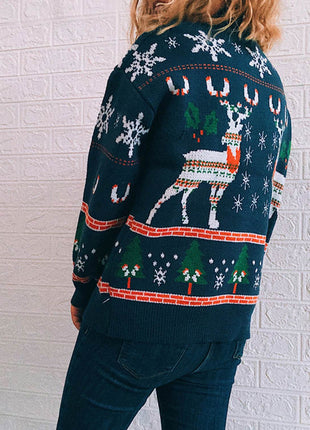 Turtleneck Drop Shoulder Long Sleeve Sweater - MimiStylez