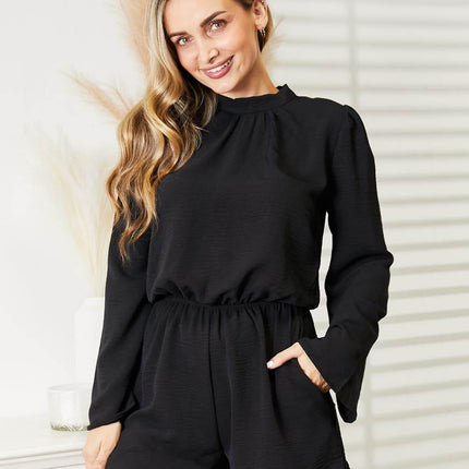 Culture Code Full Size Open Back Romper with Pockets - MimiStylez