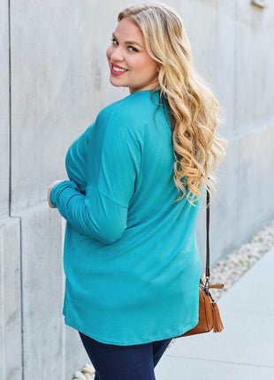 Basic Bae Full Size Round Neck Dropped Shoulder T-Shirt - MimiStylez