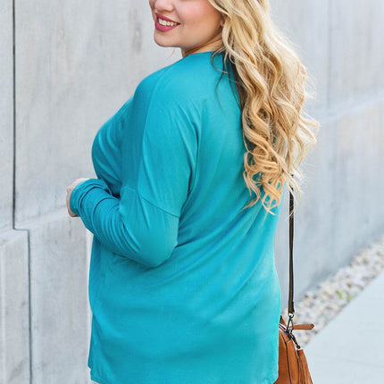 Basic Bae Full Size Round Neck Dropped Shoulder T-Shirt - MimiStylez