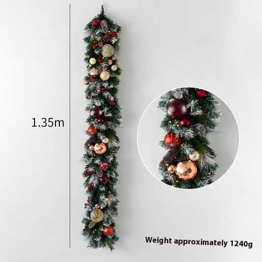 4.5FT Christmas Garland Wall Hanging Decoration - Pre Decorated, Unlit