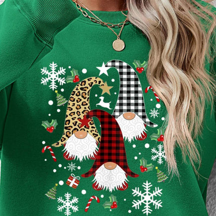 Faceless Gnomes Graphic Drop Shoulder Sweatshirt - MimiStylez