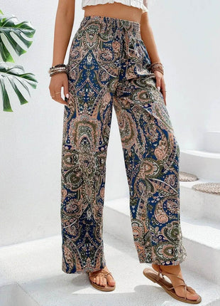 Printed Wide Leg Pants - MimiStylez