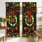 2PCs Christmas Curtain 3D Printing Curtain