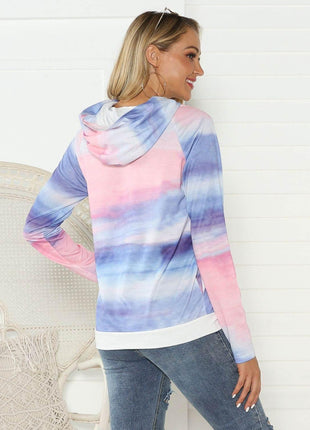 Full Size Tie-Dye Long Sleeve Hoodie - MimiStylez