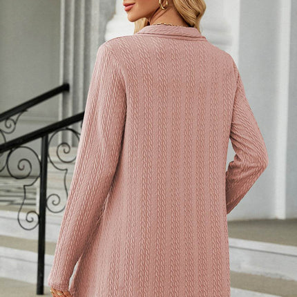 Open Front Long Sleeve Cardigan - MimiStylez