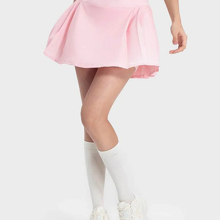 Pleated Detail Mid-Rise Waist Active Skirt - MimiStylez