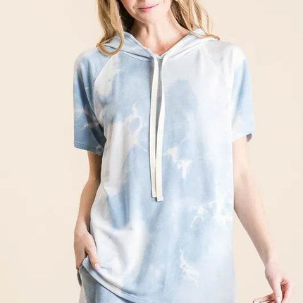 BiBi Tie Dye French Terry Hoodie Top and Bottom Set - MimiStylez
