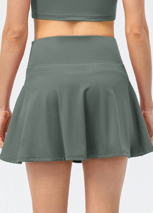 High Waist Wide Waistband Active Skirt - MimiStylez