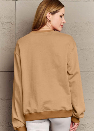 Simply Love Full Size CIAO！Round Neck Sweatshirt - MimiStylez