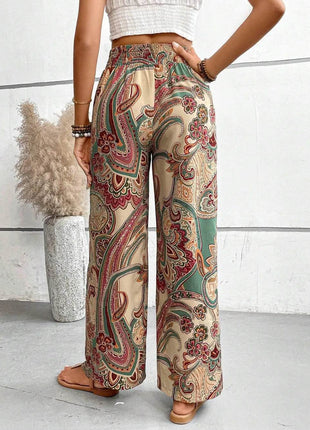 Printed Wide Leg Pants - MimiStylez