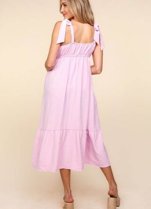 Haptics Crochet Lace Ruffle Hem Cami Midi Dress - MimiStylez