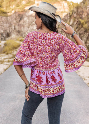 Tie Neck Babydoll Top - MimiStylez