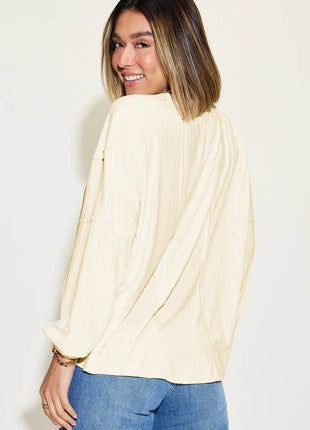 Basic Bae Full Size Ribbed Round Neck Long Sleeve T-Shirt - MimiStylez