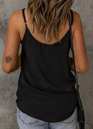 Full Size V-Neck Spaghetti Strap Cami - MimiStylez