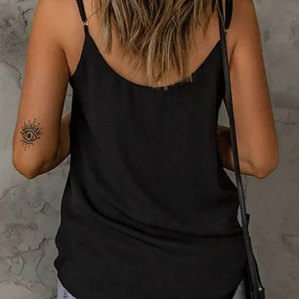 Full Size V-Neck Spaghetti Strap Cami - MimiStylez