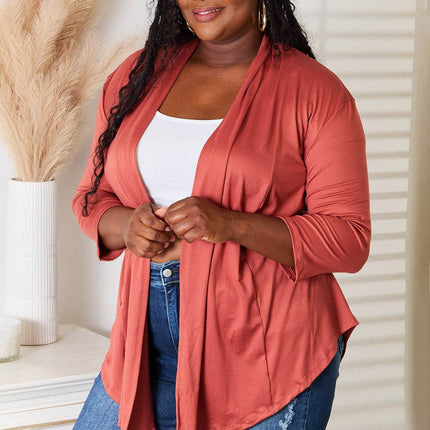 Culture Code Full Size Open Front Cardigan - MimiStylez