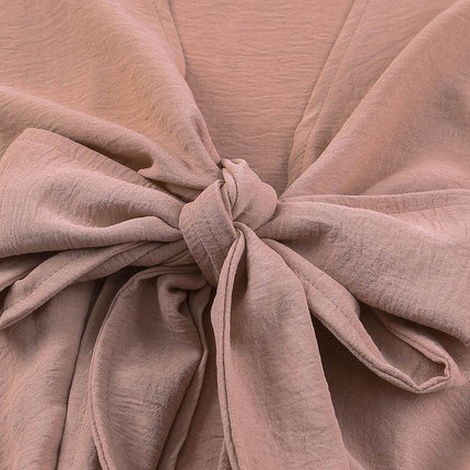 Tied Flounce Sleeve Plunge Romper - MimiStylez
