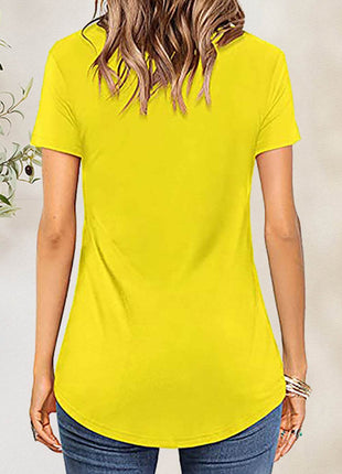 Crisscross Short Sleeve T-Shirt - MimiStylez
