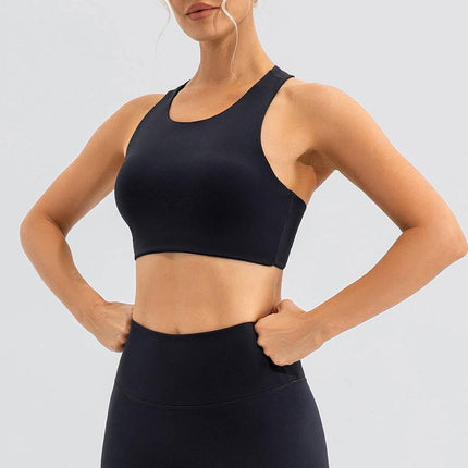 Round Neck Cutout Cropped Active Tank - MimiStylez