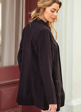 Kori America Open Front Long Sleeve Blazer - MimiStylez